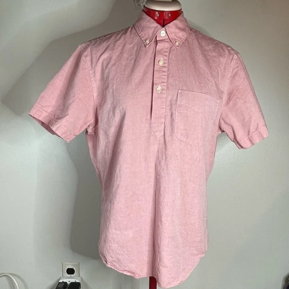 J. Crew Short-sleeve cotton oxford popover Sz S